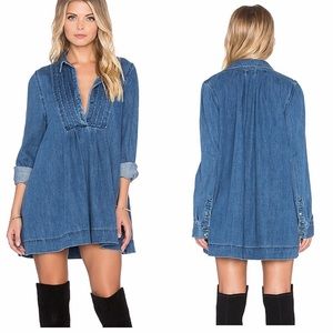 Free People Baby Blues Denim Tunic Mini Dress